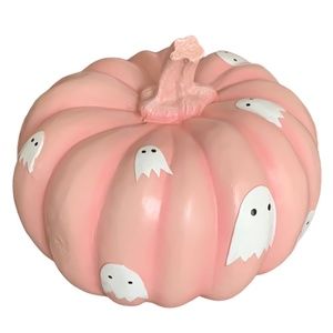 Halloween Shabby Chic Ghosts On Pink Pumpkin